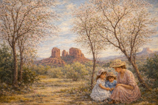 Solve Picnic at the Red Rocks jigsaw puzzle online with 450 pieces