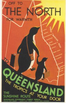 Vintage Travel Poster: Queensland Australia small