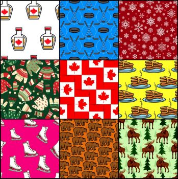 Solve Canadian patterns jigsaw puzzle online with 324 pieces