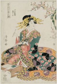Karauta of the Chôjiya, from the series Songs of the Four Seasons in the Pleasure Quarters (Seirô shiki no uta)