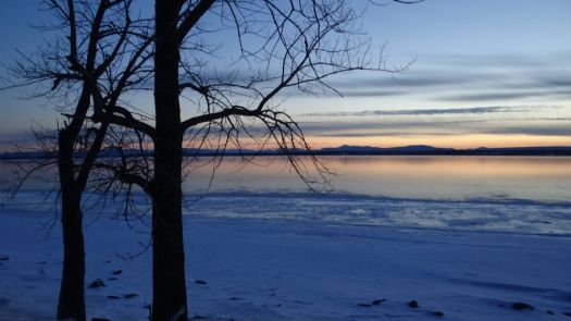 dusk on Lake Champlain