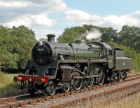 Standard Class 4MT 4-6-0 75027 at Kingscote, 2006.