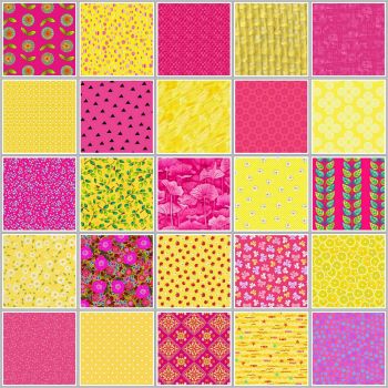 Solve alternating pink and yellow jigsaw puzzle online with 100 pieces