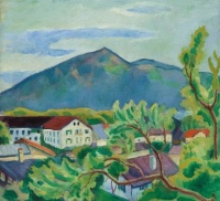 August Macke (German, 1887–1914), Spring Landscape in Tegernsee (1910)