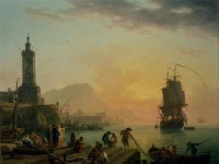 Claude-Joseph Vernet's painting A Calm at a Mediterranean Port