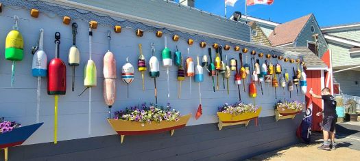 Bouys on a wall