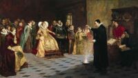 John Dee performing an experiment before Queen Elizabeth I