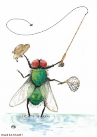 "Flyfishing" original watercolour