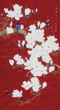 Traditional Chinese paintings, gongbi style, by artist 杨瑞芬Yang Ruifen #1