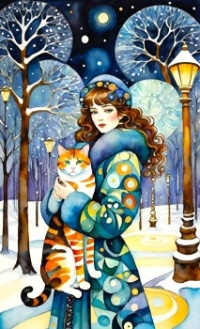 Friends Keeping Together in the Fresh Snow....