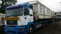 MAN delivering 2 caravans
