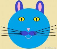 Wobblybear Creations 136 - Blue cat