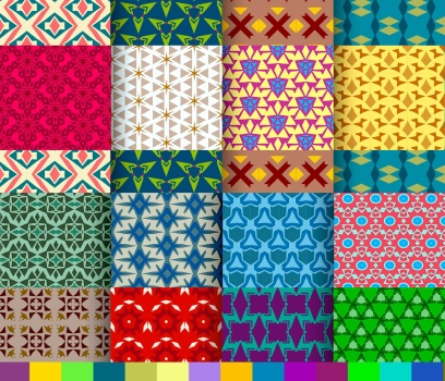 Solve Colorful patterns jigsaw puzzle online with 180 pieces