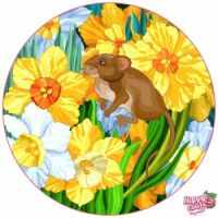 Mouse in the flowers