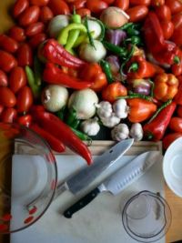 Its Salsa Time again, 10 hour and 24 jars later were happy......lol