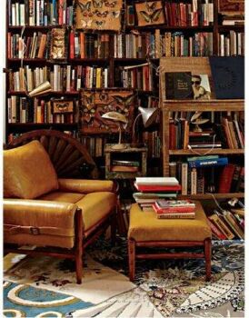 Interior with books. . . .