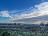 winter fields and sky, Essex UK