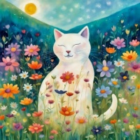 Peaceful among the Flowers, resizable 9 to 483 pieces