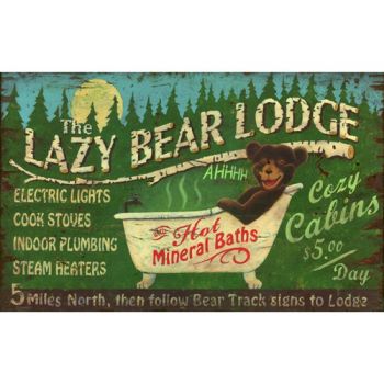 Lazy Bear Vintage Sign