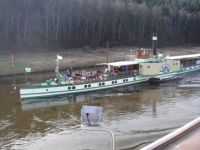 Steam Paddle-Wheeler on the Elbe