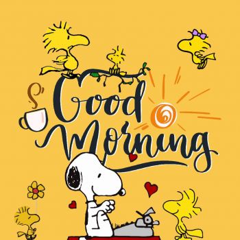 Solve Good Morning Snoopy jigsaw puzzle online with 49 pieces