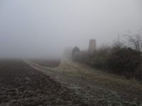 Hibaldstow Mill, North Lincolnshire. foggy day.
