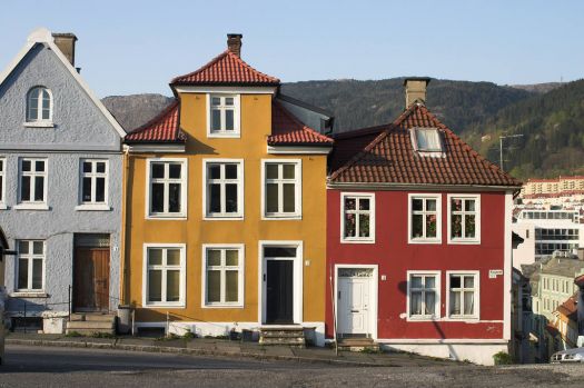 Colourful houses in Bergen, Norway, by Michael Stahl