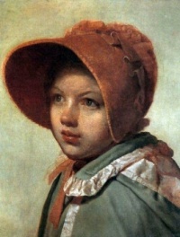Alexander Alekseevna Venetsianova Venetsianov (Russian 1816 - 1882) - The portrait of Venetsianova, also known as “The Girl in a Hat”, was created in 1826. It depicts one of the two daughters of the artist.