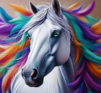 Beautiful White Horse named Iris