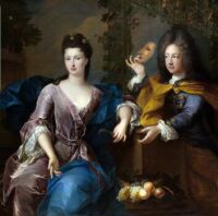 Élisabeth Charlotte d'Orléans with her brother Philippe d'Orléans 1690