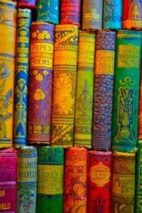 Most Colorful Collection Of Classic Books Stored Together