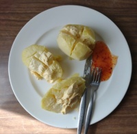 Food I made - *Baked potatoes with butter and sweet chilli sauce