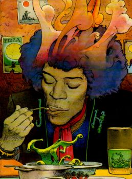 Jimi Hendrix by Moebius