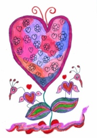 Valentine Patchwork Heart Doodle