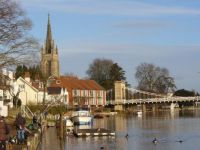 Moorings at Marlow, Buckinghamshire.  Photo by Colin Smith