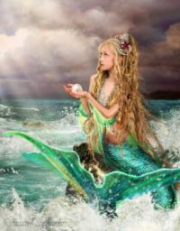 Young Mermaid With Pearl