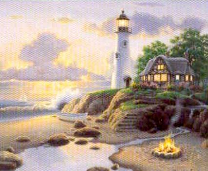Lighthouse cottage by the sea