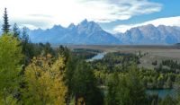 Grand Tetons at Snake River overlook,  9-17-13