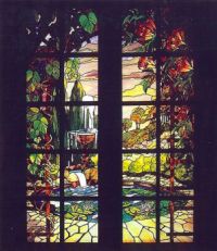 stained glass doors
