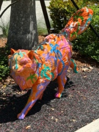 Art in a park downtown Miami Florida