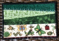 Green Fabric Postcard