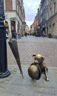 Lovely sculpture in Torun, Poland