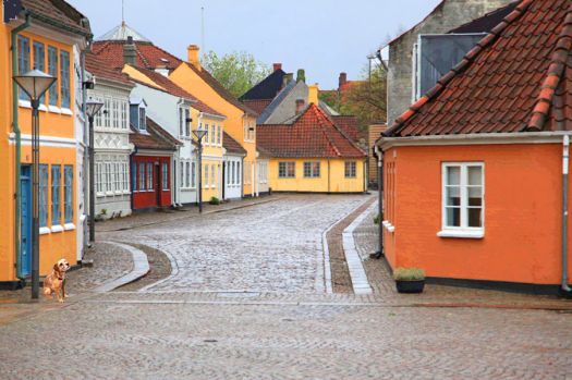 pretty street Odense Denmark