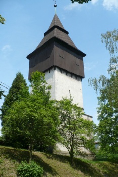 Solve Krčín (Nové Město nad Metují) belfry jigsaw puzzle online with 77