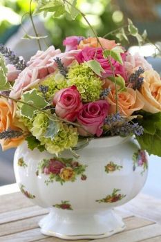 Happiness is : A Beautiful Vase of Gorgeous flowers!
