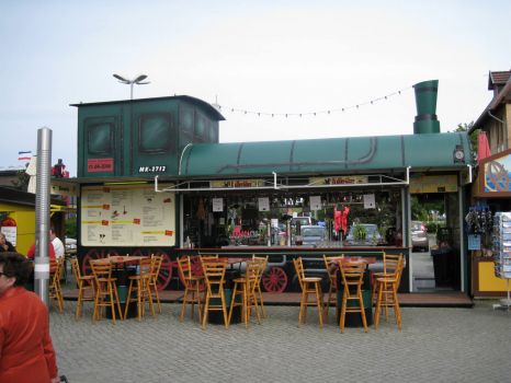 Great wurst and beer, Warnemunde, Germany