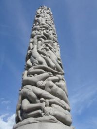 Vigeland sculptures: central column, Frogner Park, Oslo