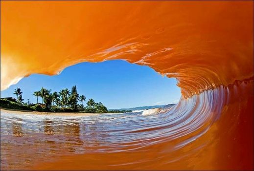 Mysterious red wave shot