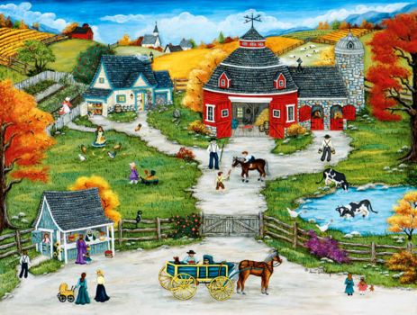 Solve Ann Stookey - Grandpa's Barn jigsaw puzzle online with 300 pieces