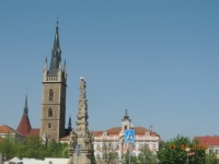 Čáslav - kostel sv. Petra a Pavla, radnice a morový sloup